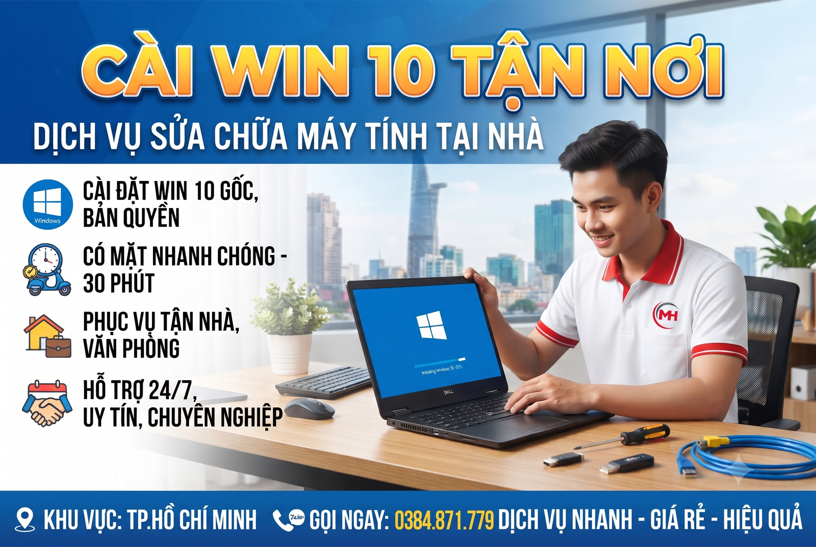 Cài Win 10 Tận Nơi Tại TP.HCM