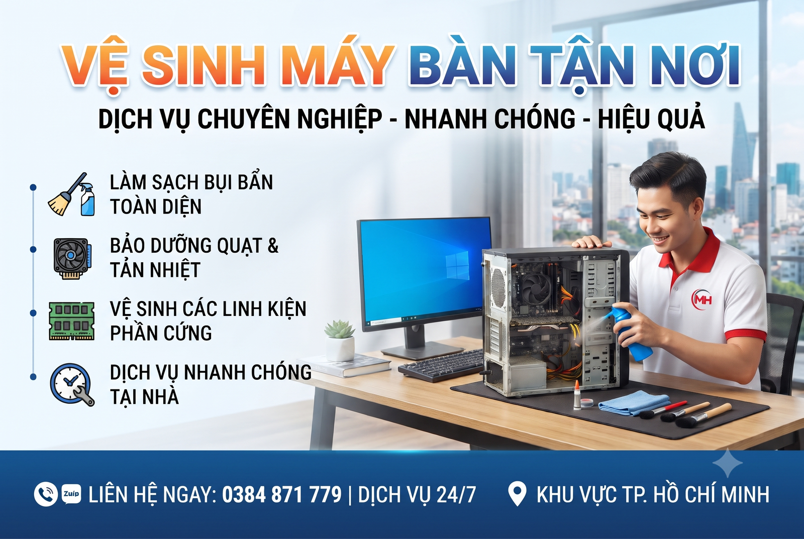 Vệ Sinh Máy Bàn Tận Nơi Tại TP.HCM
