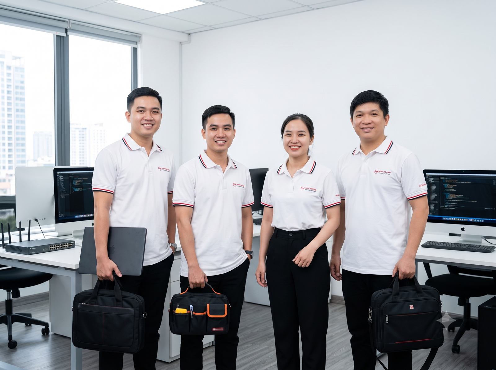 Đội ngũ kỹ thuật viên sửa máy tính tận nơi Minh Hoàng IT