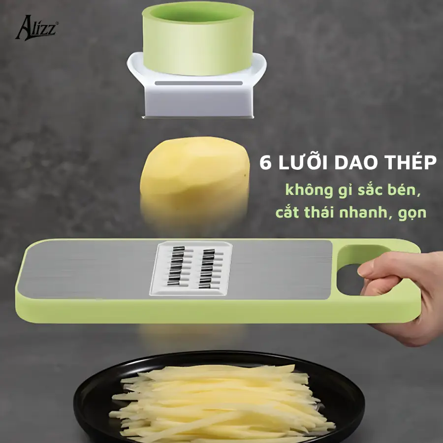 dụng cụ cắt rau củ đa năng 6 dao alizz al 14501