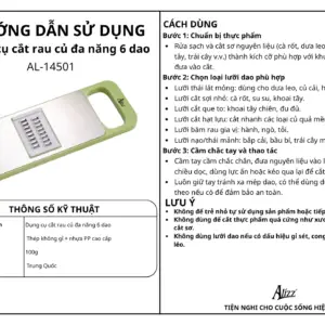 dụng cụ cắt rau củ đa năng 6 dao alizz al 14501