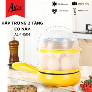 hấp trứng 2 tầng có nắp alizz al 14504