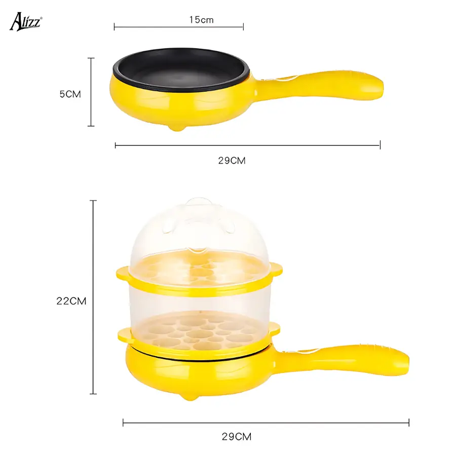 hấp trứng 2 tầng có nắp alizz al 14504