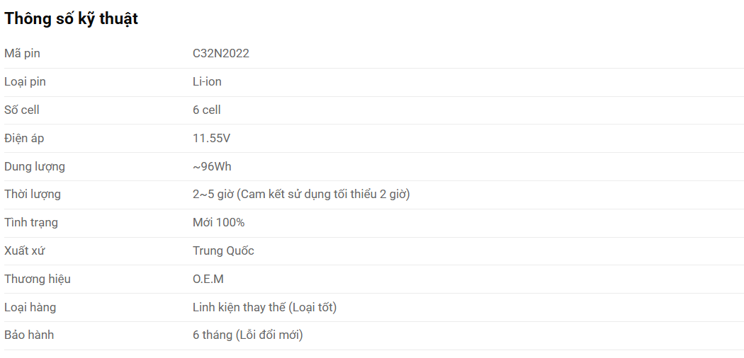 Lắp đặt pin laptop Asus Vivobook Pro 16x Oled M7600, N7600PC, K6602Z - C32N2022 ( 6 cell ) 2 lap dat pin laptop asus vivobook pro 16x oled m7600 n7600pc k6602z c32n2022 6 cell